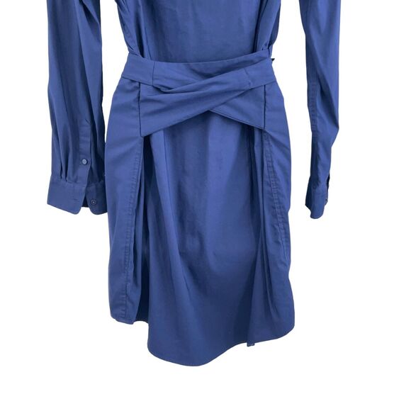 UNTUCKIT Women's Angela Shirt Dress Long Sleeve Blue Stretch Cotton Size 10 - Picture 9 of 16